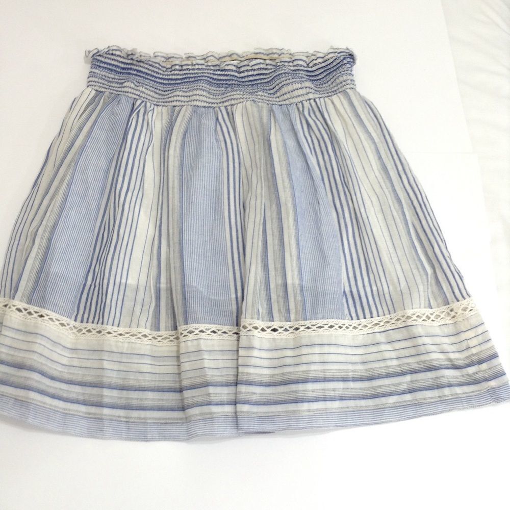 Max Studio 100% Cotton Elastic Waist Mini Skirt Size Medium
